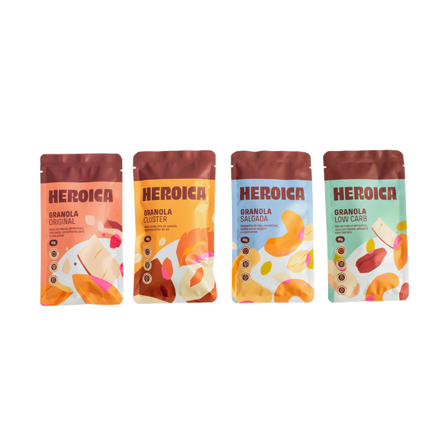 Combo Heroiquinhas - 4 Granolas 40g